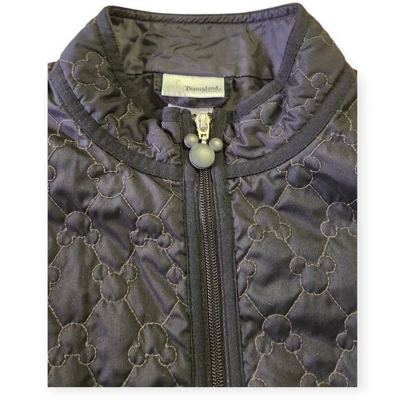 Disneyland Resort Mickey Mouse Quilted Full Zip Black Jacket Women Extra Large - Picture 2 of 8